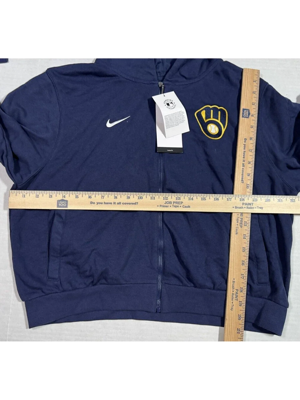 Milwaukee Brewers Nike Therma Blue Full Zip Hoodie Jacket Men's M NEW NWT
